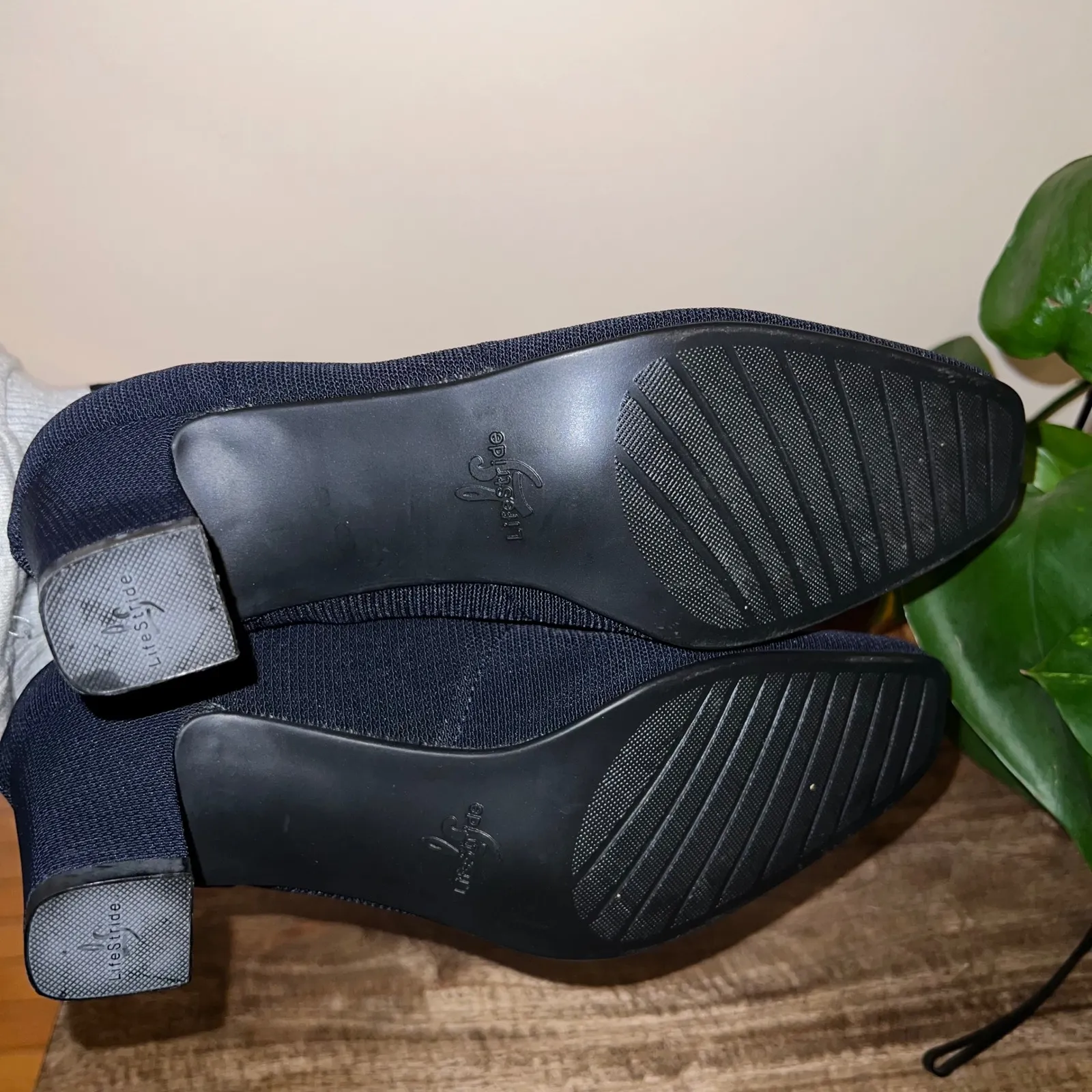 Lifestride Womens 7M Blue Fabric Block Heel Pumps Career‎ Wear Comfort Workwear Black Size 5 - Image 7