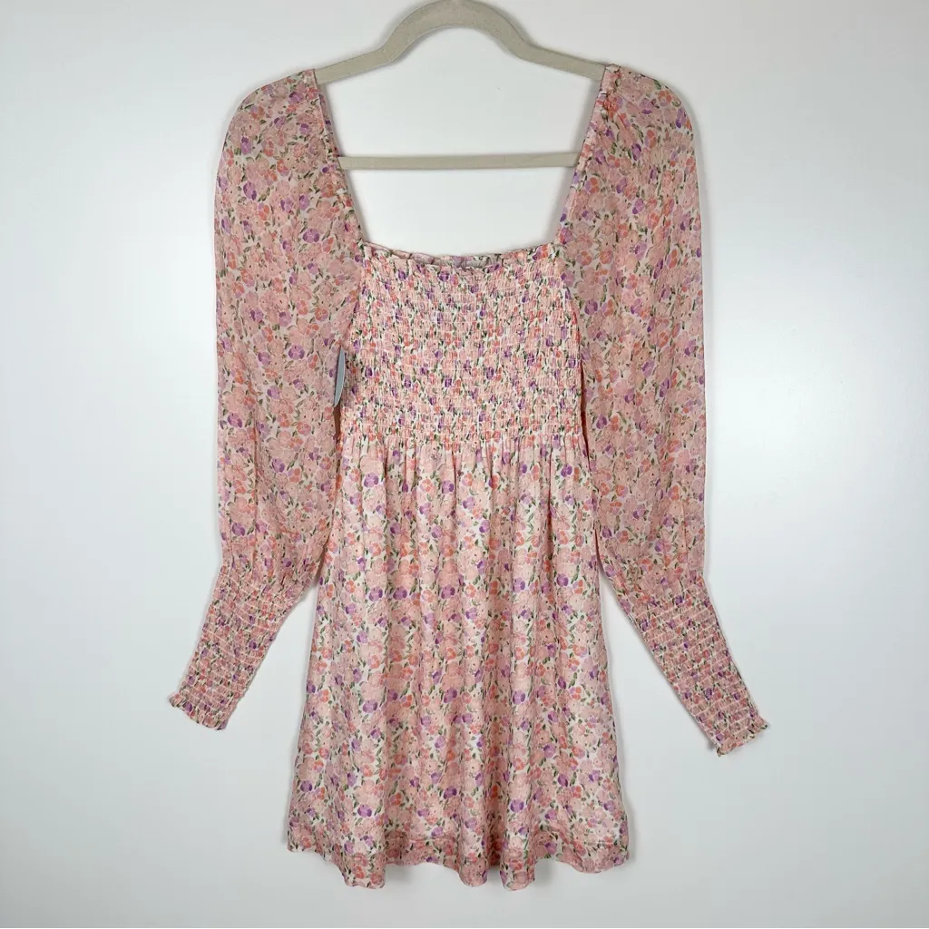 Hill House The Grace Nap Dress in Pink Multi Pansy White Size undefined - Image 5