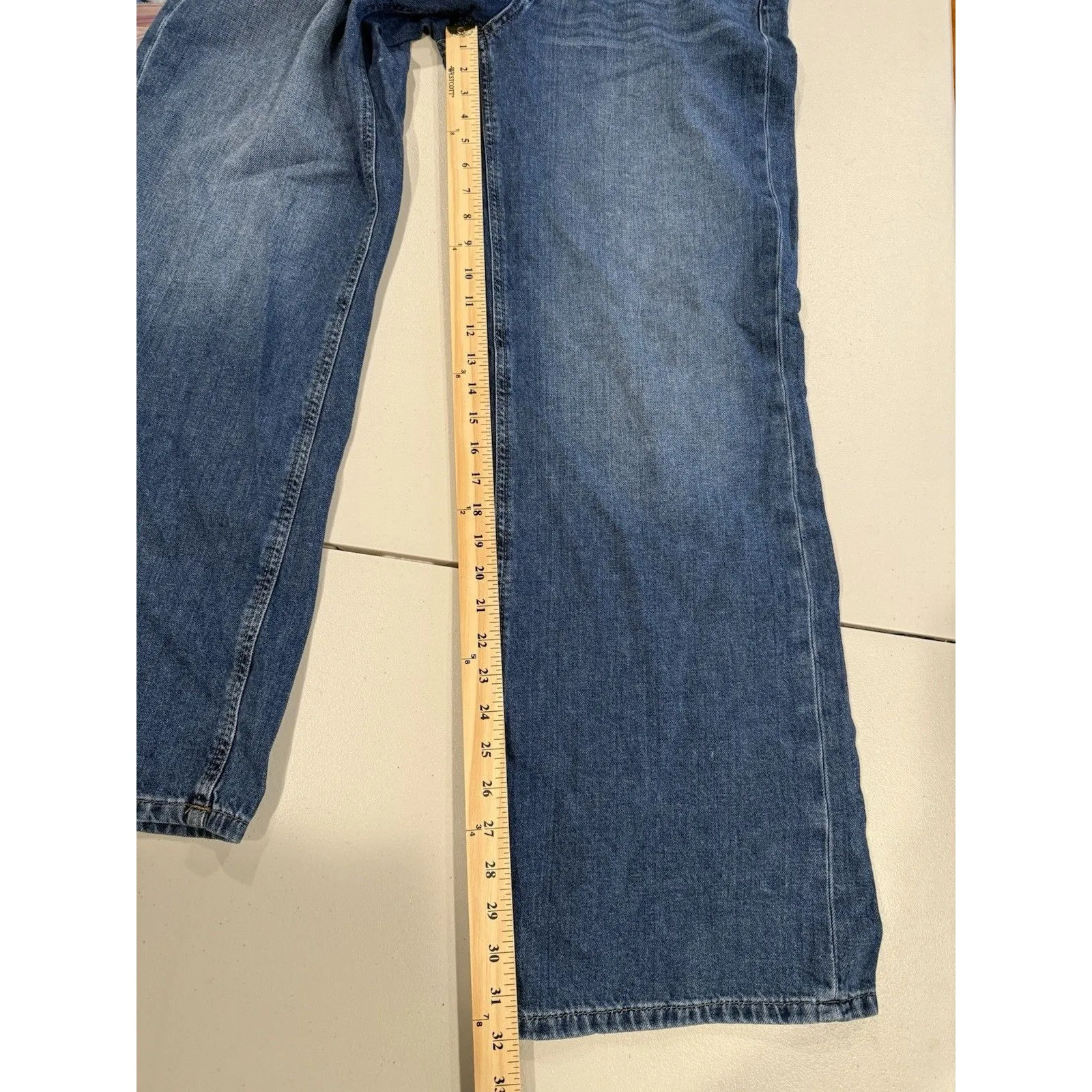 NEW Aeropostale Wide Leg Jeans Womens 10 High Rise Y2K Retro Baggy 100% Cotton Blue - Image 5