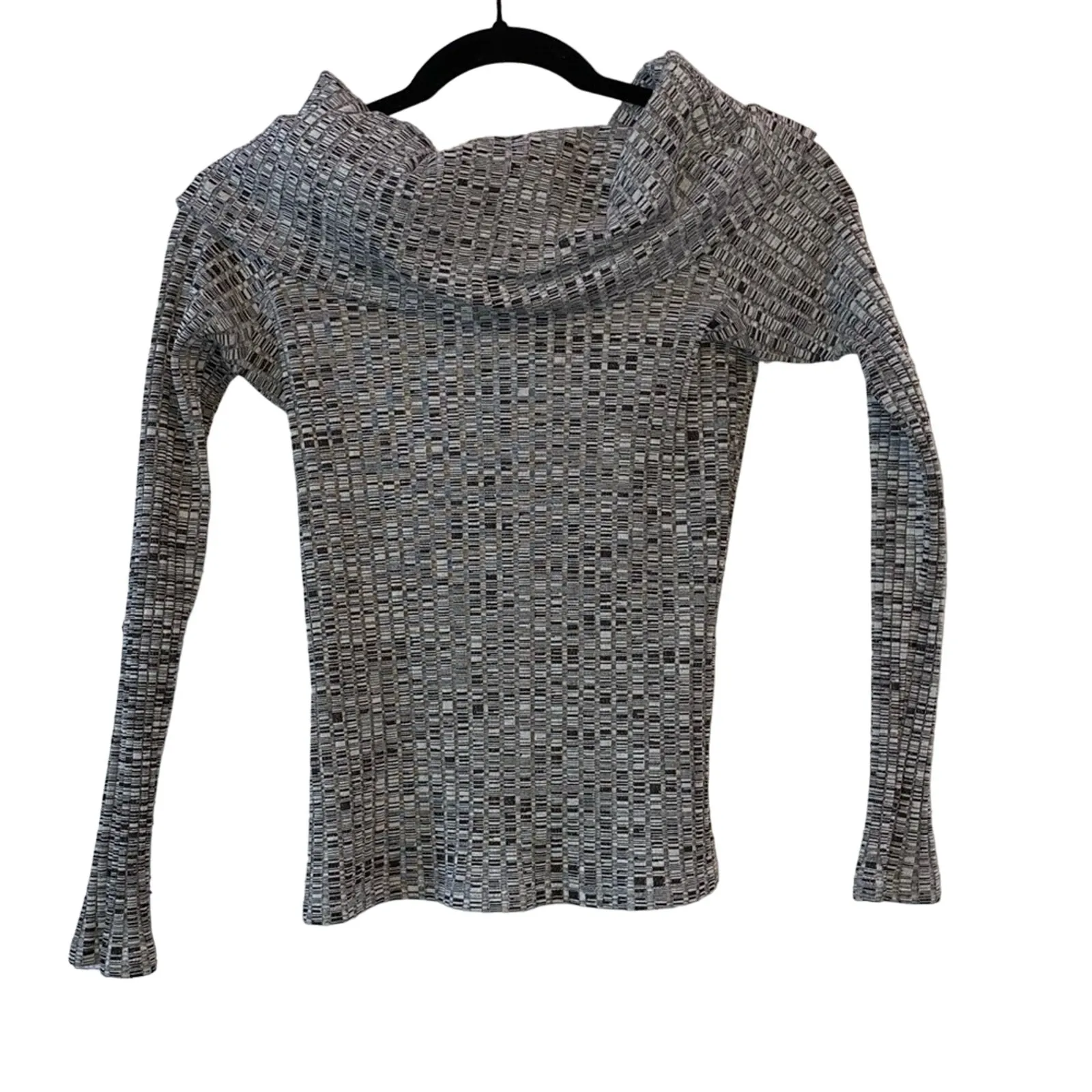 River Island Marled Black & White Ribbed Sweater - Image 4