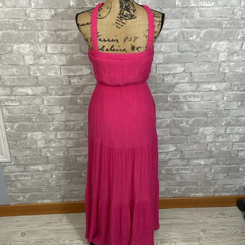 Allie Rose Pink Gauzy Maxi Dress - Image 6