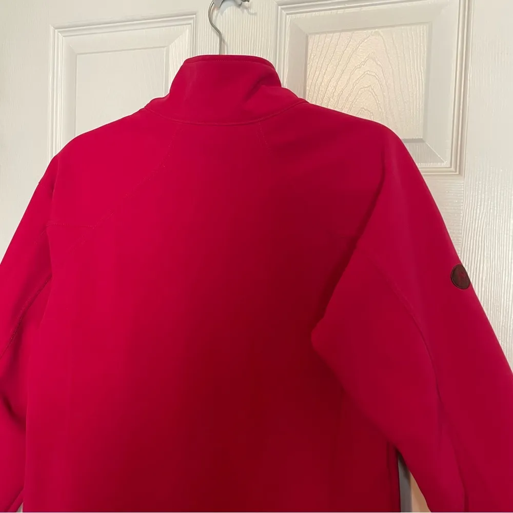 Marmot Gravity Soft Shell Jacket Sz Medium Pink Red Zip Front Fleece Lined - Image 10