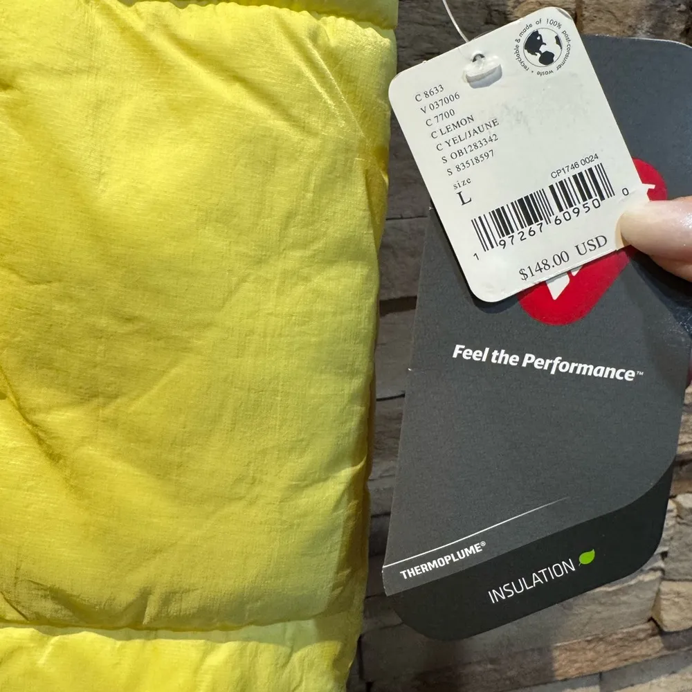 FP MOVEMENT In A Bubble Oversize Puffer Vest Color: Lemon Size:L NWT Yellow Size L - Image 2