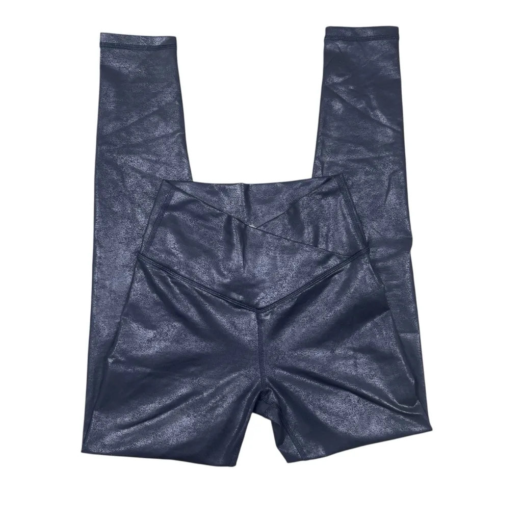 OFFLINE by Aerie Faux Leather Hugger Crackle Crossover Black Leggings Pants S - Image 2