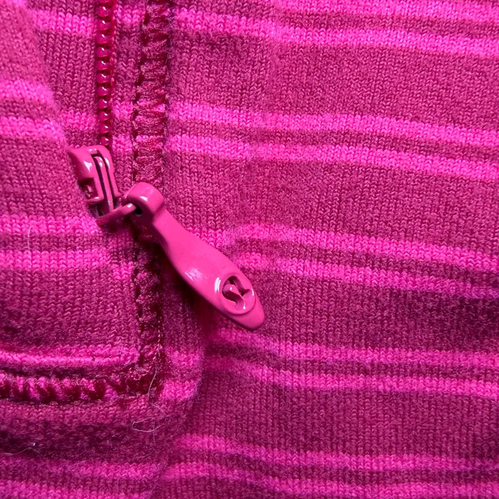 Lululemon Think Fast Pullover in Stripe Deepest Cranberry Size 6 Sweater Stretch - Image 8