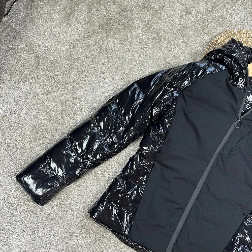 Body Glove Women’s Duck Down Puffer Coat Jacket Hooded Full Zip in Black SP - Image 5