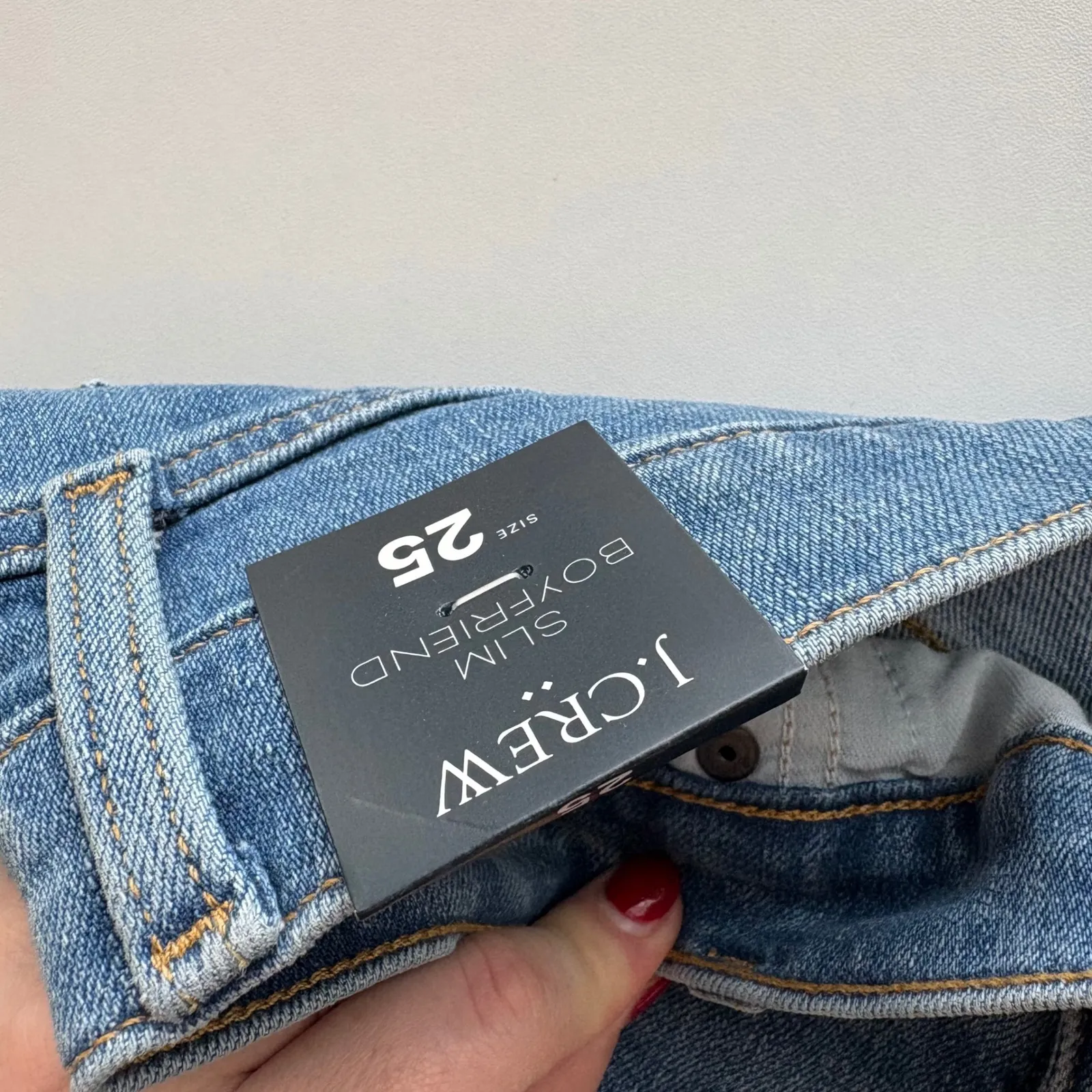 J. Crew Slim Boyfriend Jeans Medium Wash Denim Size 25 NWT - Image 6