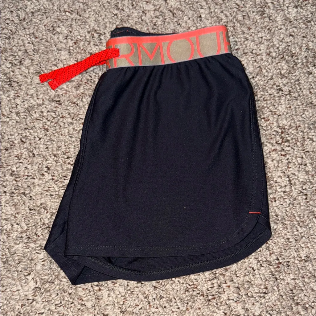 Under Armour  Women's Black Shorts with Red Details - Image 3