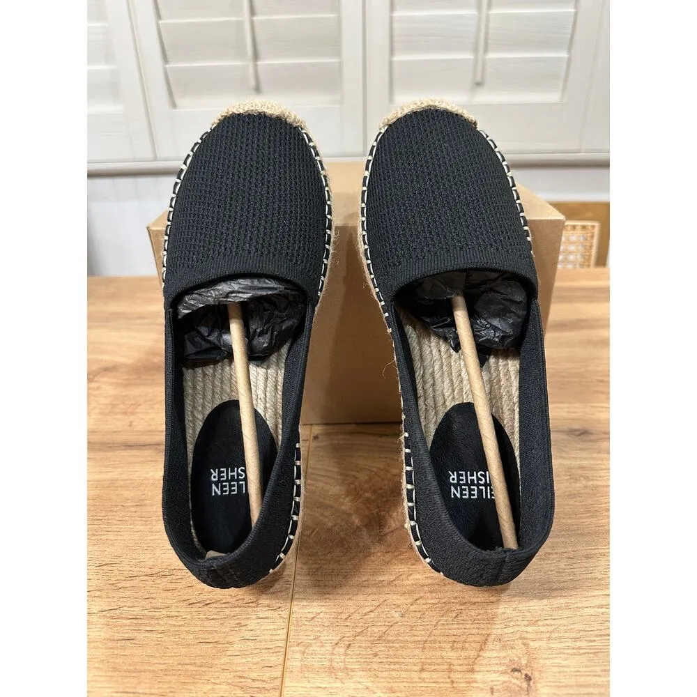 Eileen Fisher Live Knit Espadrille Black Jute Trim Size 8.5 NWOB Casual Summer - Image 10