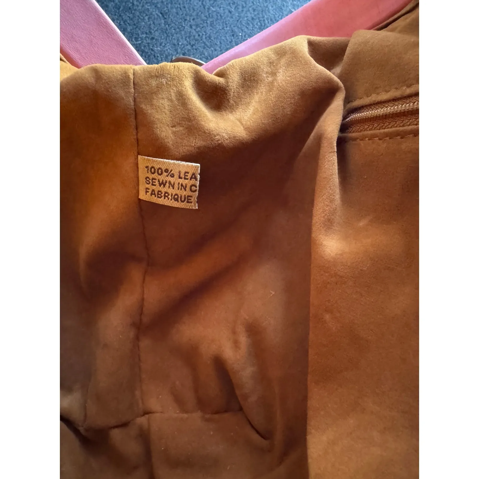 PATRICIA‎ NASH Coral Pink Orange Leather Floral Embossed Gracchi Satchel Purse - Image 7