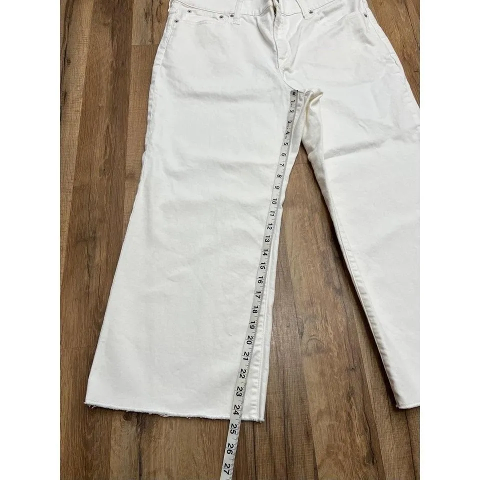 J.Crew Curvy wide-leg cropped jean in all-day stretch Sz 33P | COTTON‎ - Image 7