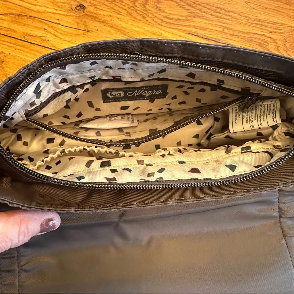 NWT Lug Allegro Gunmetal Grey Convertible Crossbody Bag Water Repellent Gray - Image 11