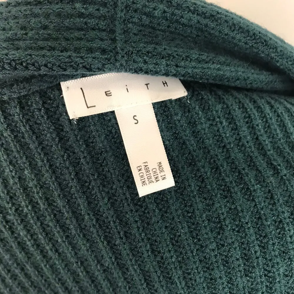 NWT Leith Dolman Green Knit Open Front Knit Cardigan Sweater Size Small - Image 6