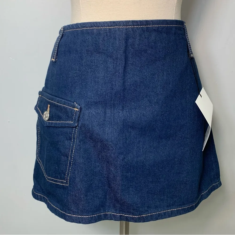ZARA Cargo denim mini skirt NWT size L ref 6045/042 - Image 2