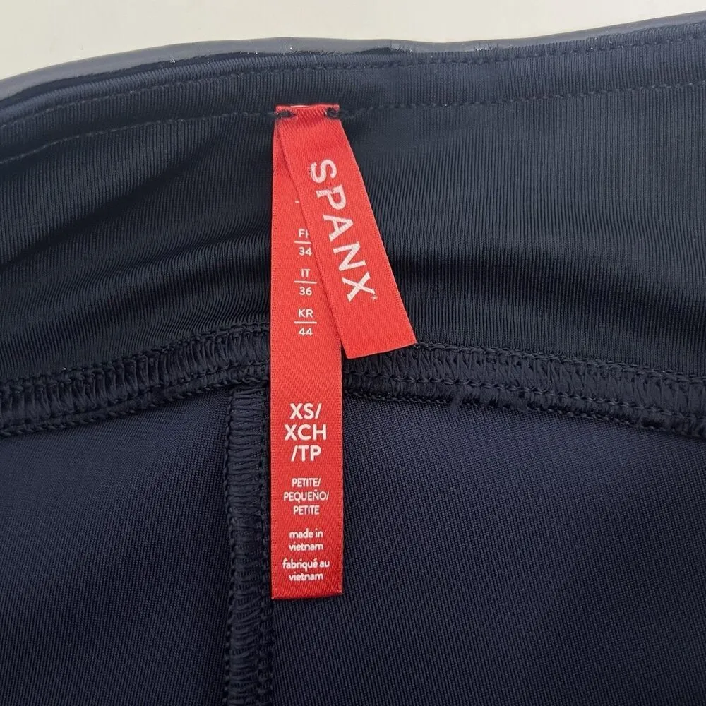 SPANX Faux Patent Leather Leggings in Port Navy Glossy Shiny 20301R Women’s XS - Image 11