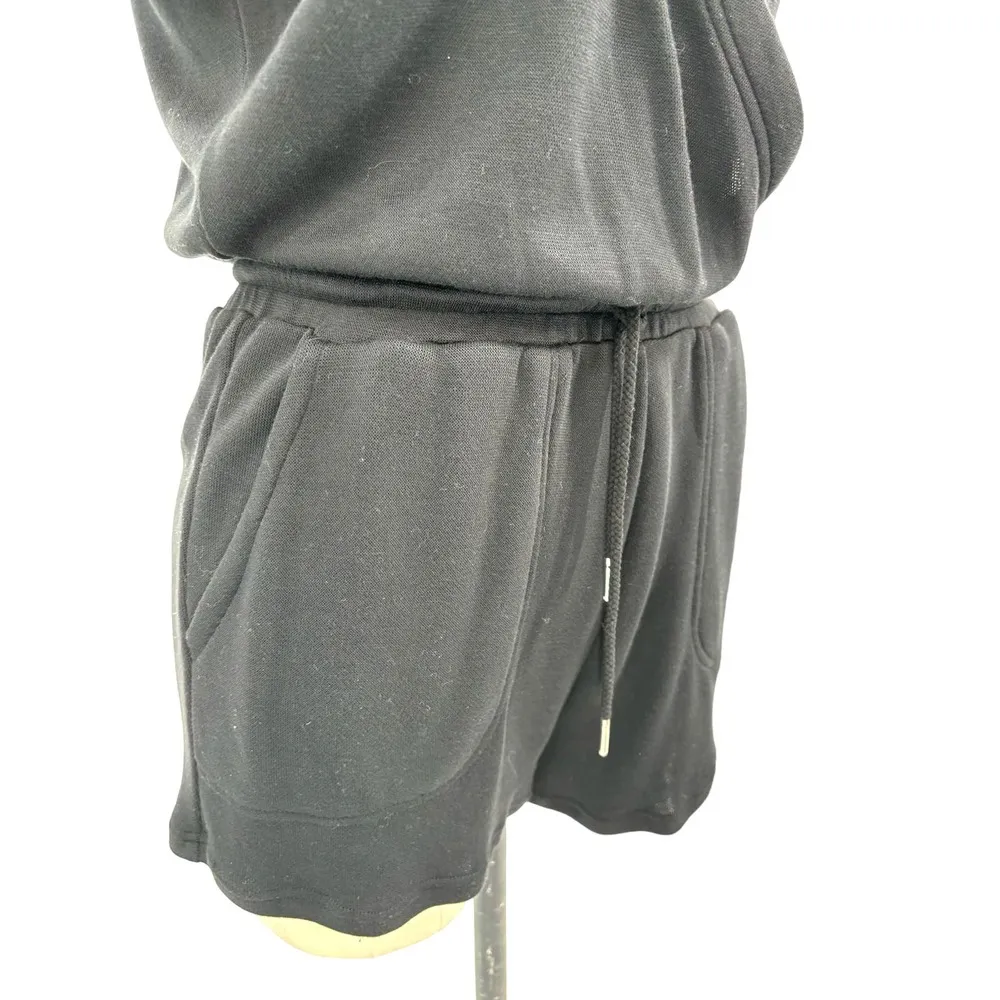 L*Space Great Escape Romper Black Modal Short Sleeve Size XS‎ - Image 6