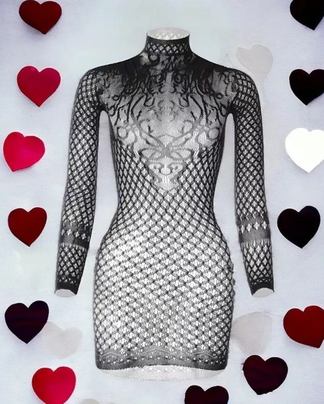 Black Hollow Out High Round Neck High - Image 3