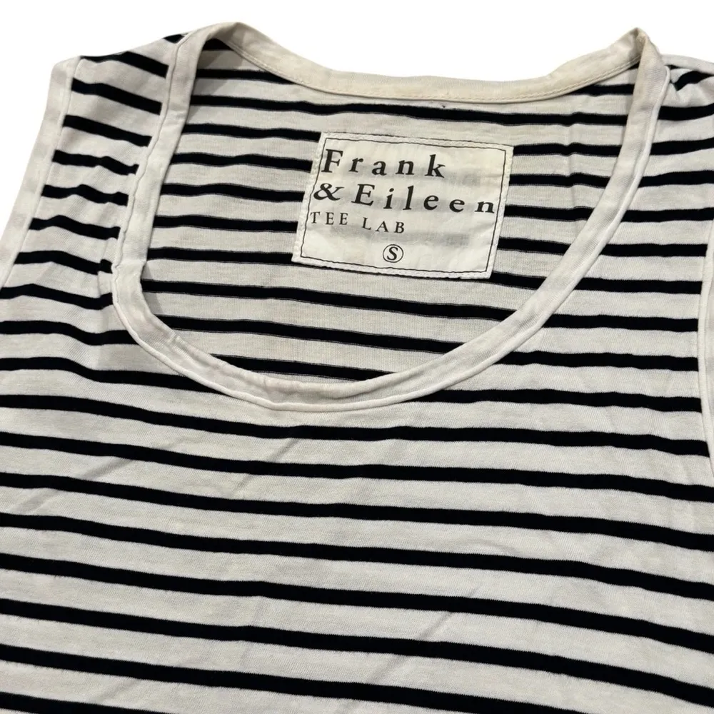 Frank & Eileen Black White Stripe Tee Lab Tank Capsule Comfort Coastal Size S - Image 8