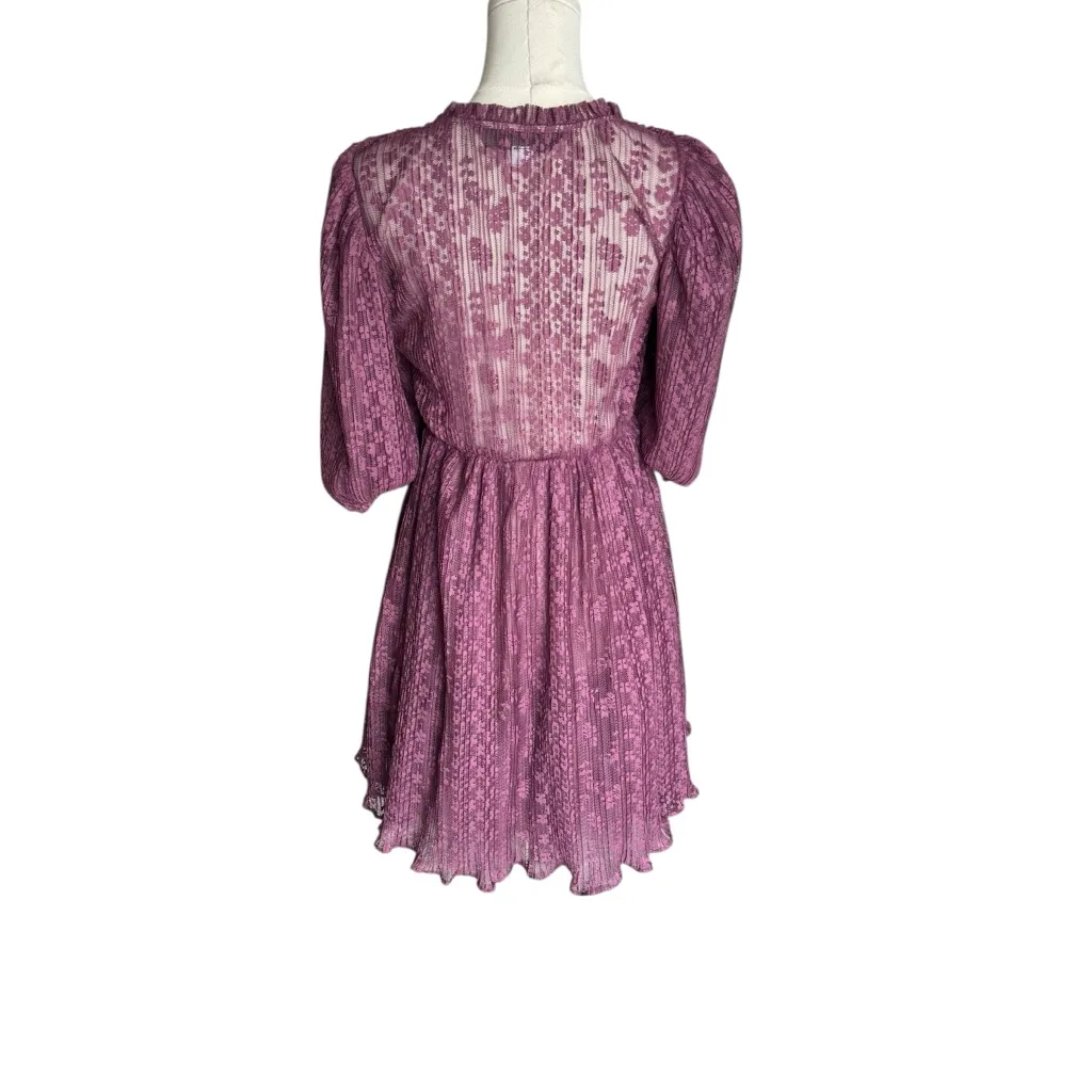 Kimchi Blue x Urban Outfitters - Margaret Lace Bow Babydoll Mini Dress Sz M - Image 5