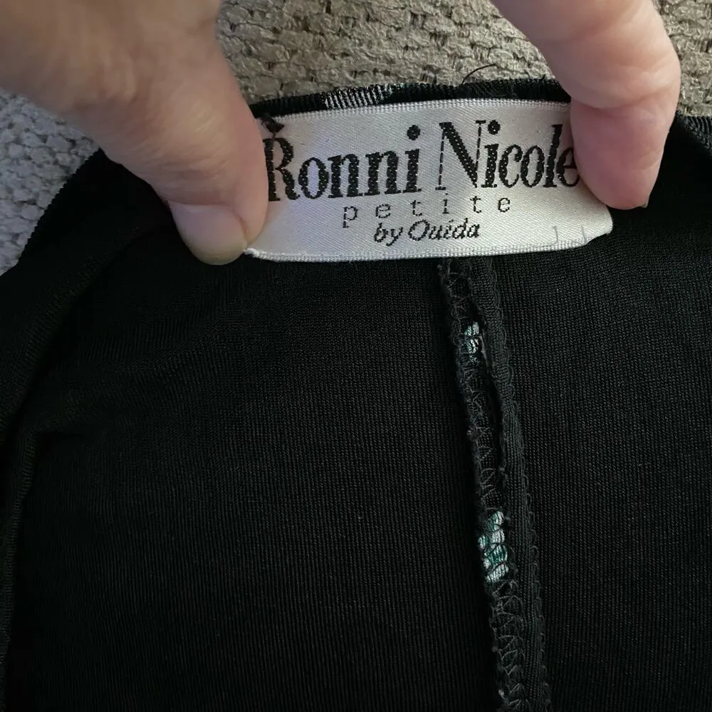 Vintage Ronni Nicole Size MP PM Medium Petite Tank Dress Flip Flops Slinky - Image 4