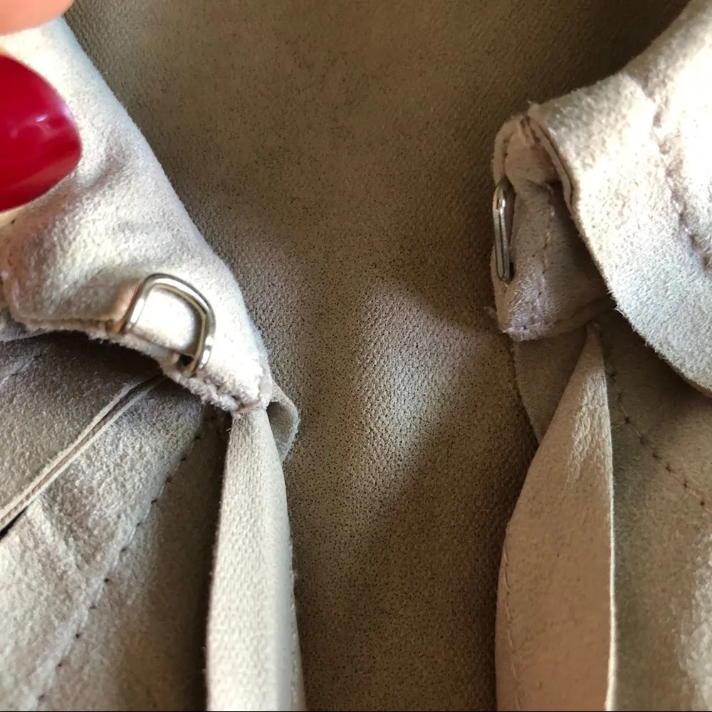 St. John Taupe Goat Suede Draped Open Jacket. Sz 2 - Image 11