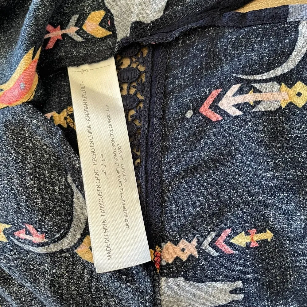 NWT Ariat Longhorns Duster Cardigan Women XLarge Blue Short Sleeve Aztec Western - Image 9