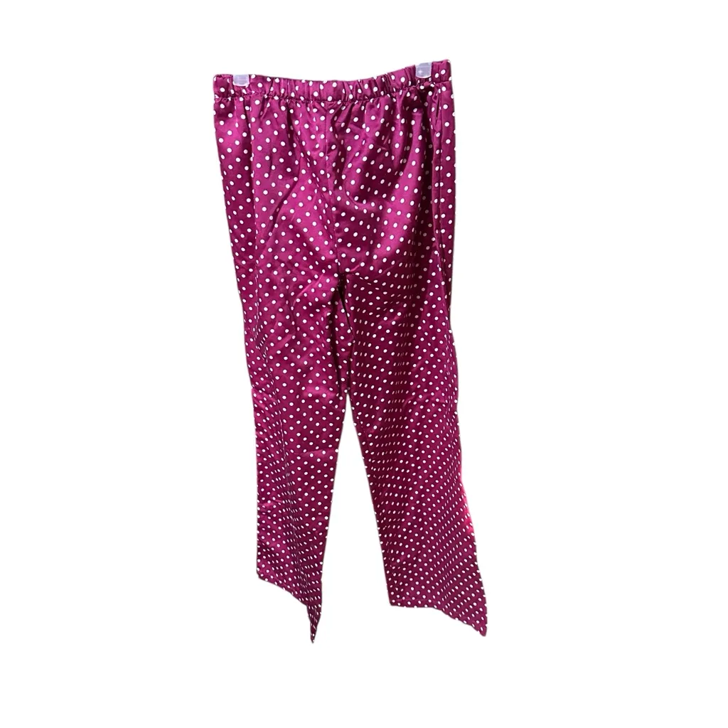 Carole Hochman Pajamas Women Small 2 Piece PJ Set Long Sleeve Button Up Red - Image 9