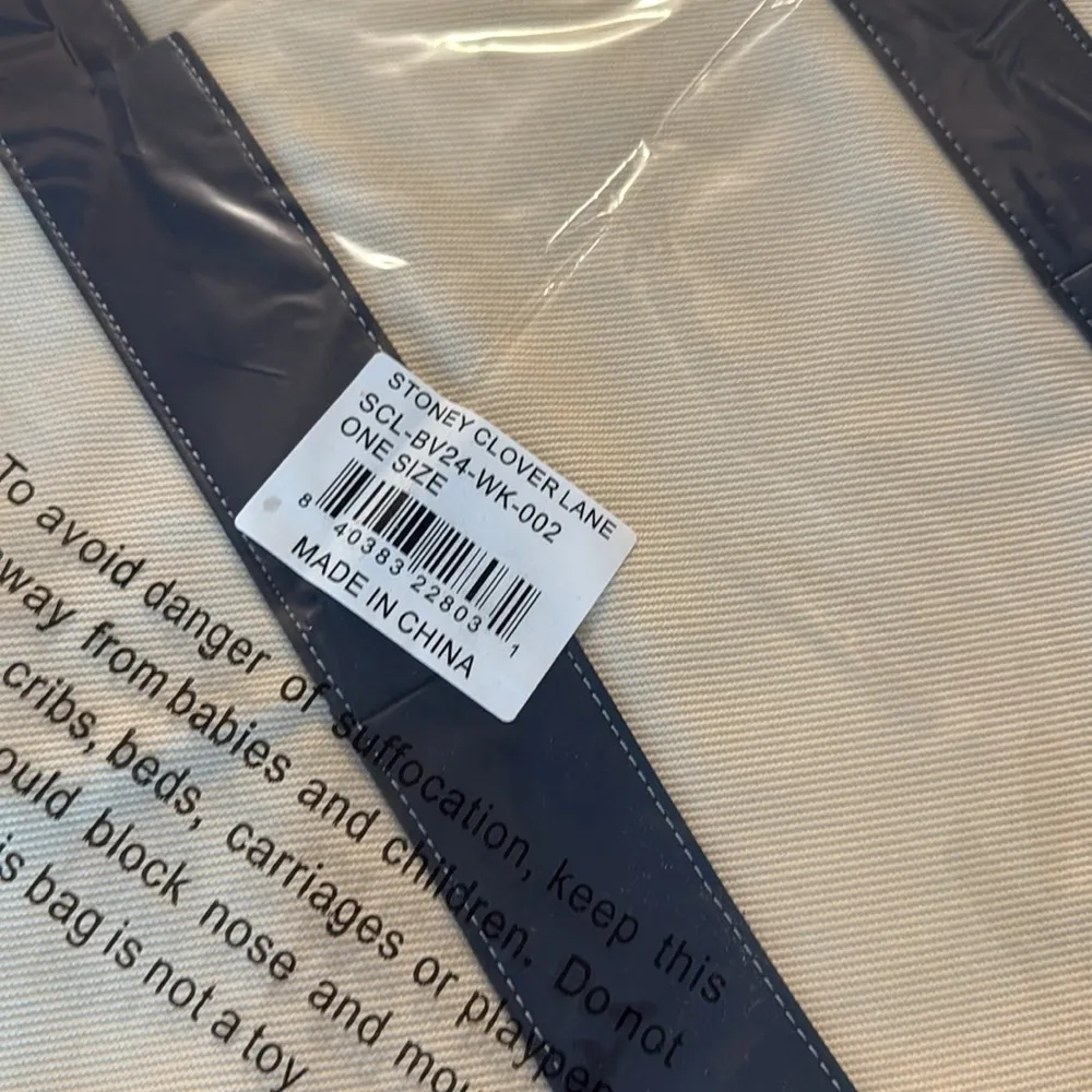 NWT STONE CLOVER LANE Weekender in Sapphire & Natural - Image 4