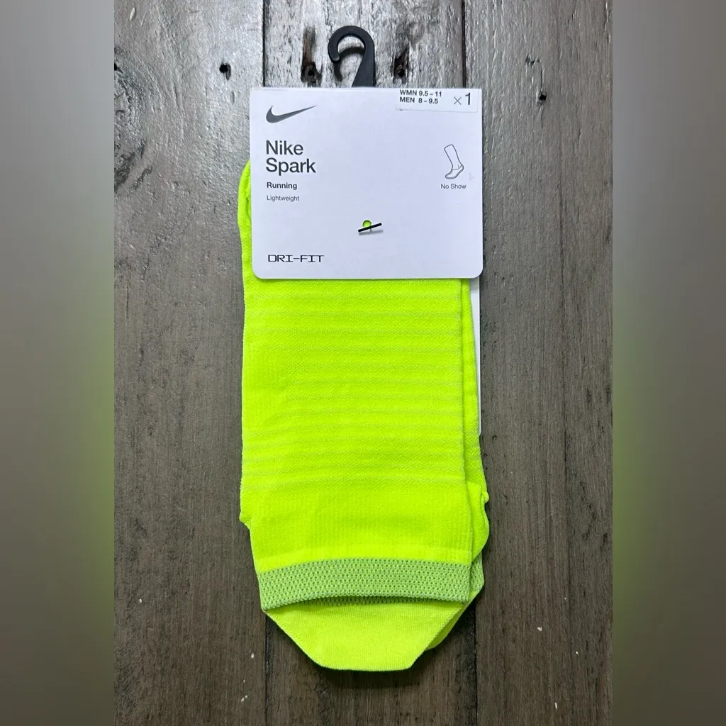 NWT Nike Spark Running Socks - Volt Neon Green - Image 2