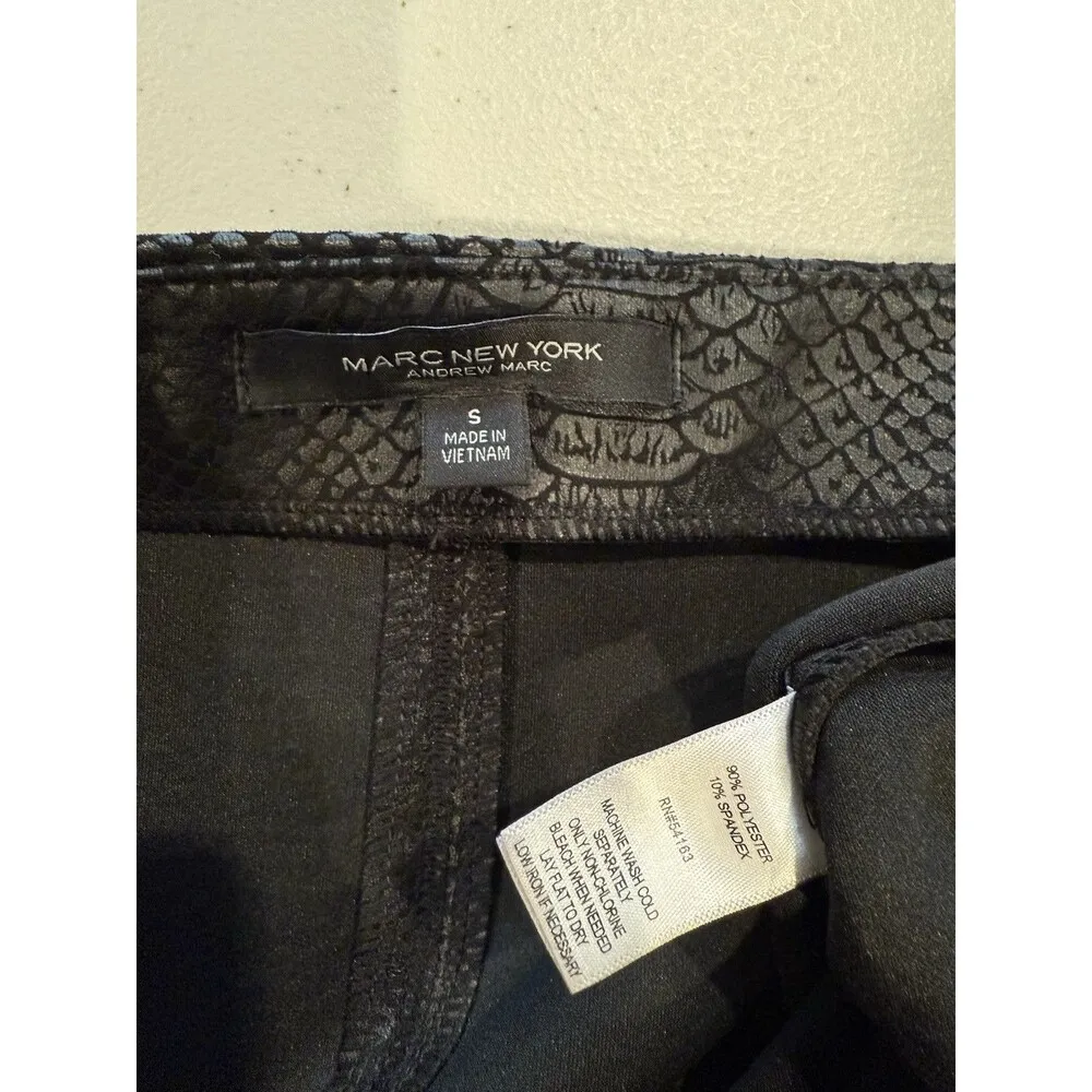 Marc New York Skirt Womens Small Black Reptile Snake Print Chain Pencil Workwear - Image 3