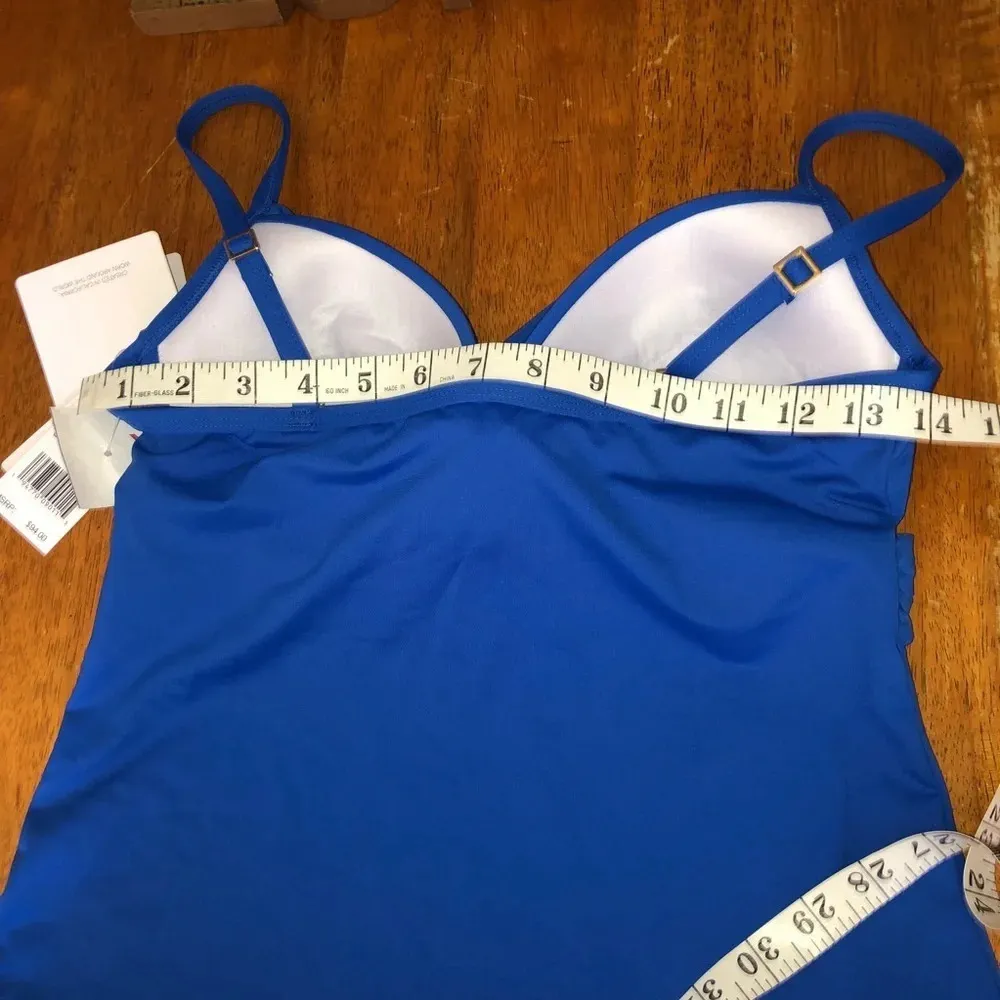 La Blanca "Island Goddess" tankini wrap top,size 6 - Image 9