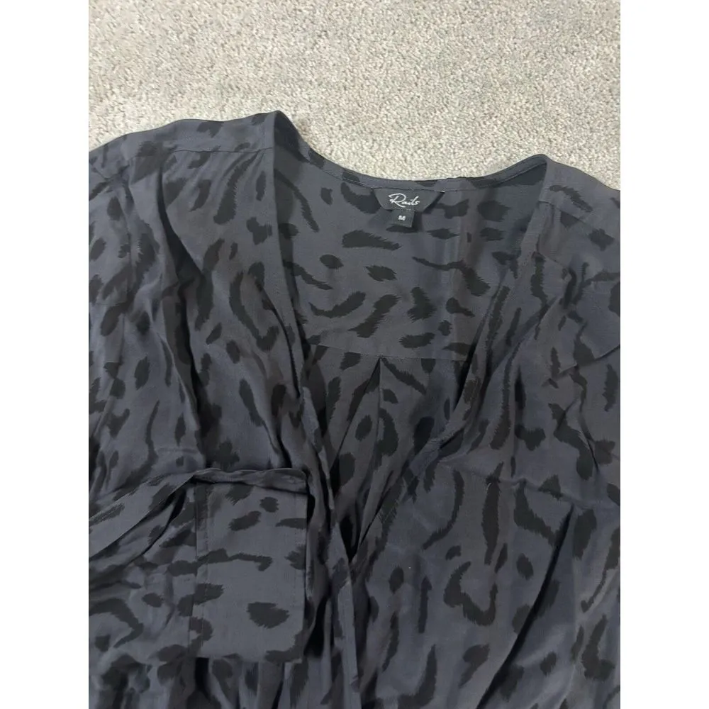 Rails  Hillary Crossover Surplice Top in‎ Ash Cheetah  (Size M) - Image 2