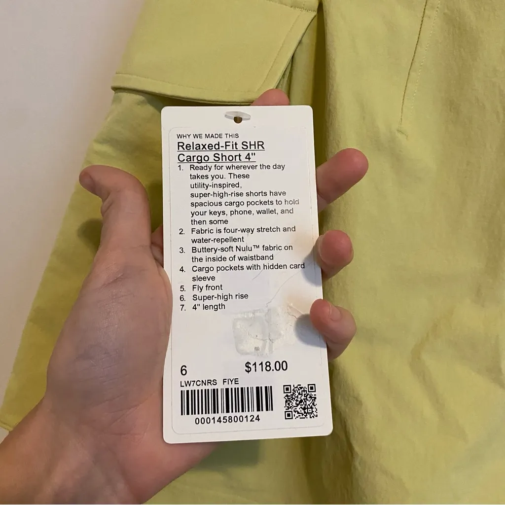 NWT Lululemon Relaxed Fit SHR Cargo Short size 6 - Image 10