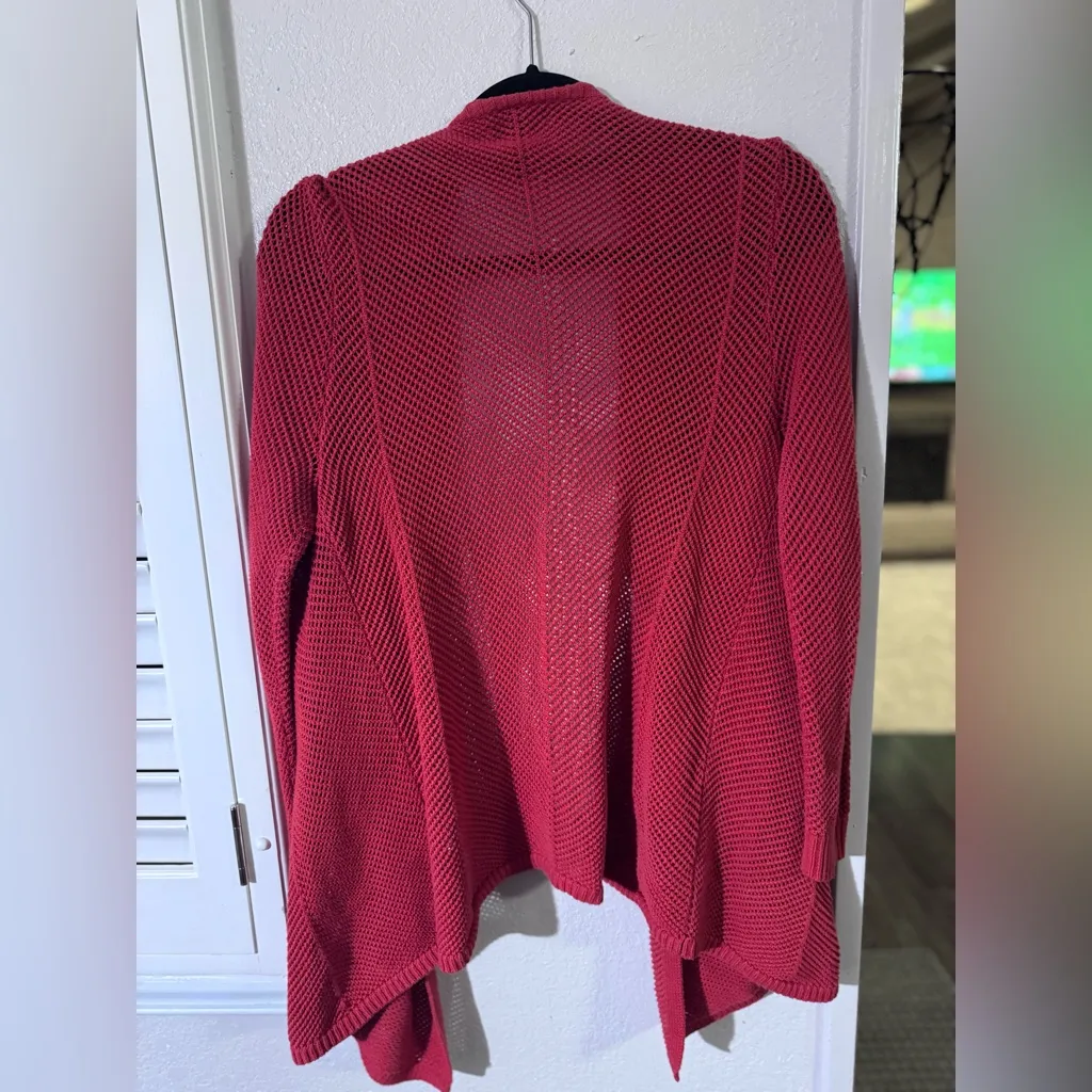 Lands' End Scarlet Open Front Cardigan - Image 2