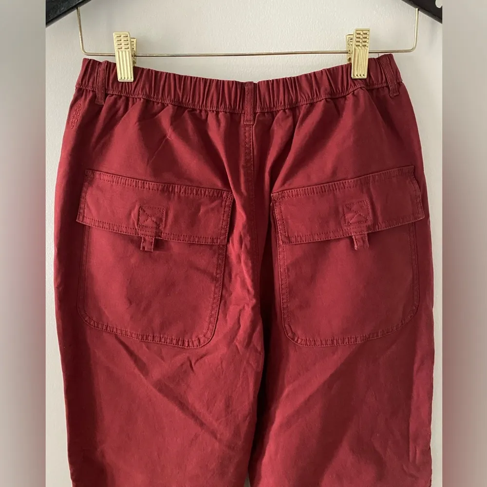 Free People red maroon cargo utility trousers. Size small - Image 6