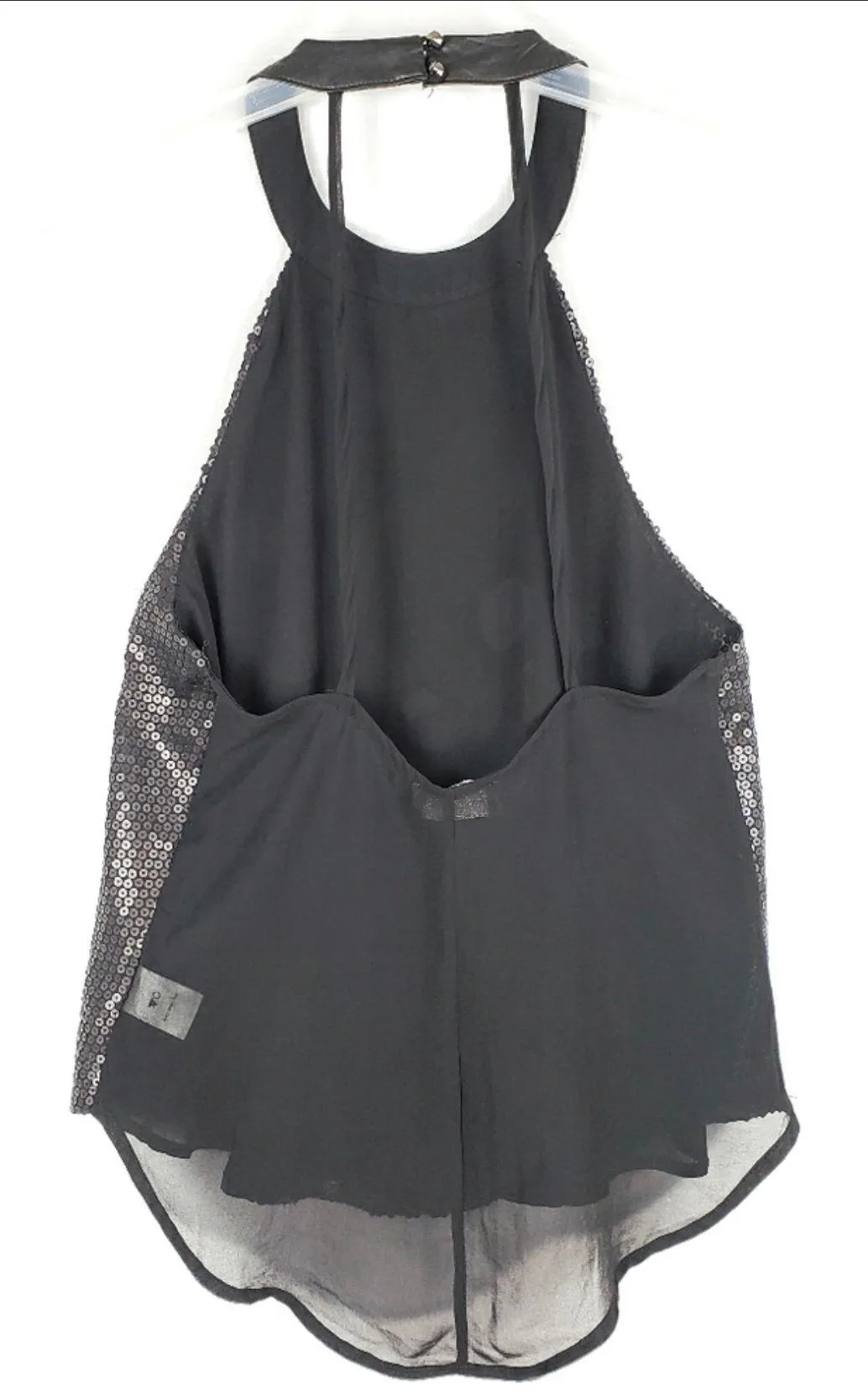 Alter Sequin Black Sheer Tank Top Size XS - Image 2