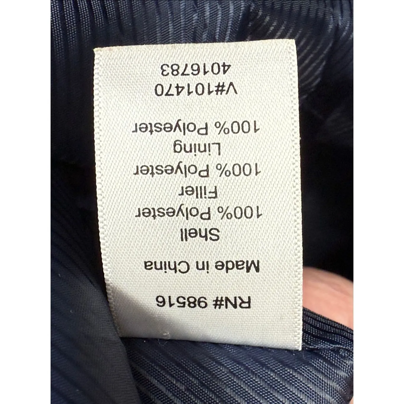 Coldwater Creek Women thin puffer quilt navy blue jacket size L/14 - Image 6