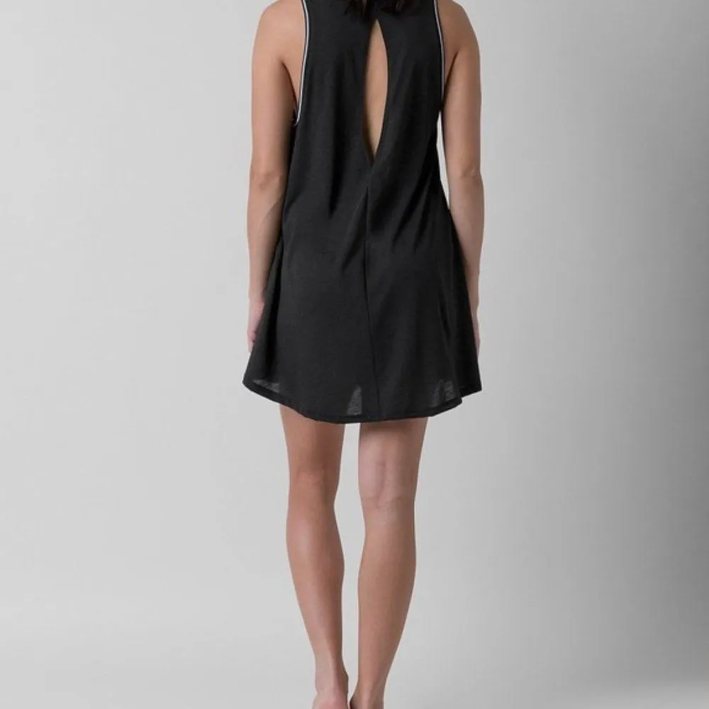 Hurley Lifestyle Nike Dri Fit T-Shirt Sleeveless Keyhole Back Tunic Dress Black - Image 37