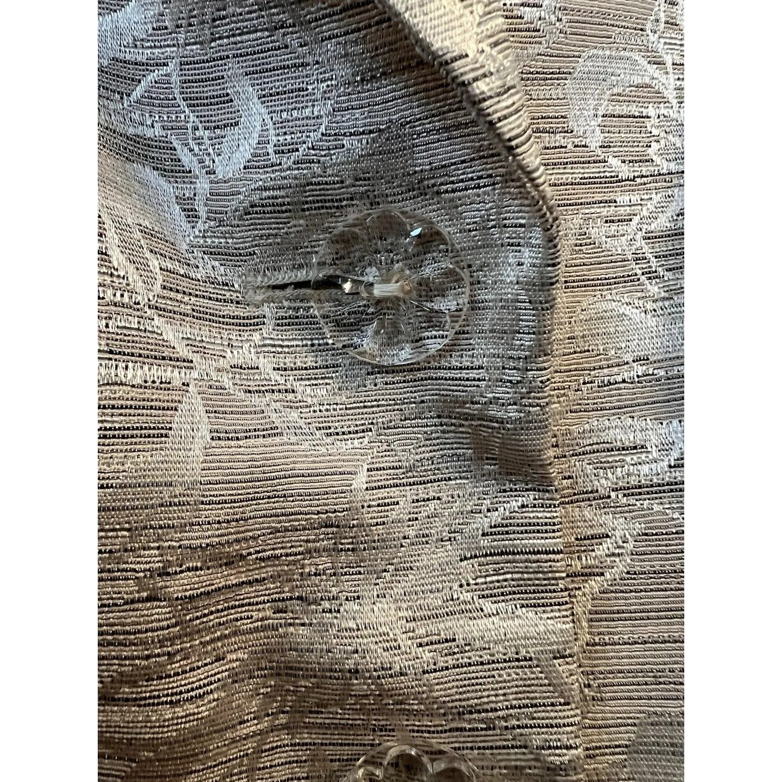 Le Suit Women’s Blazer Suit Jacket Gold Champagne Brocade Floral Size 10 EUC - Image 8