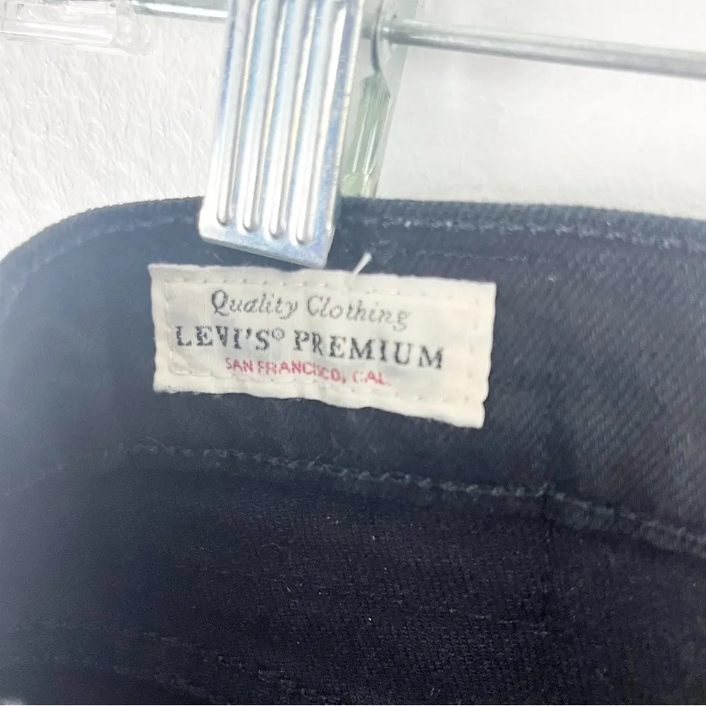 LEVI’S Black Big E Button Fly Wedgie Straight Leg Grunge Biker Casual Jeans 28 - Image 5