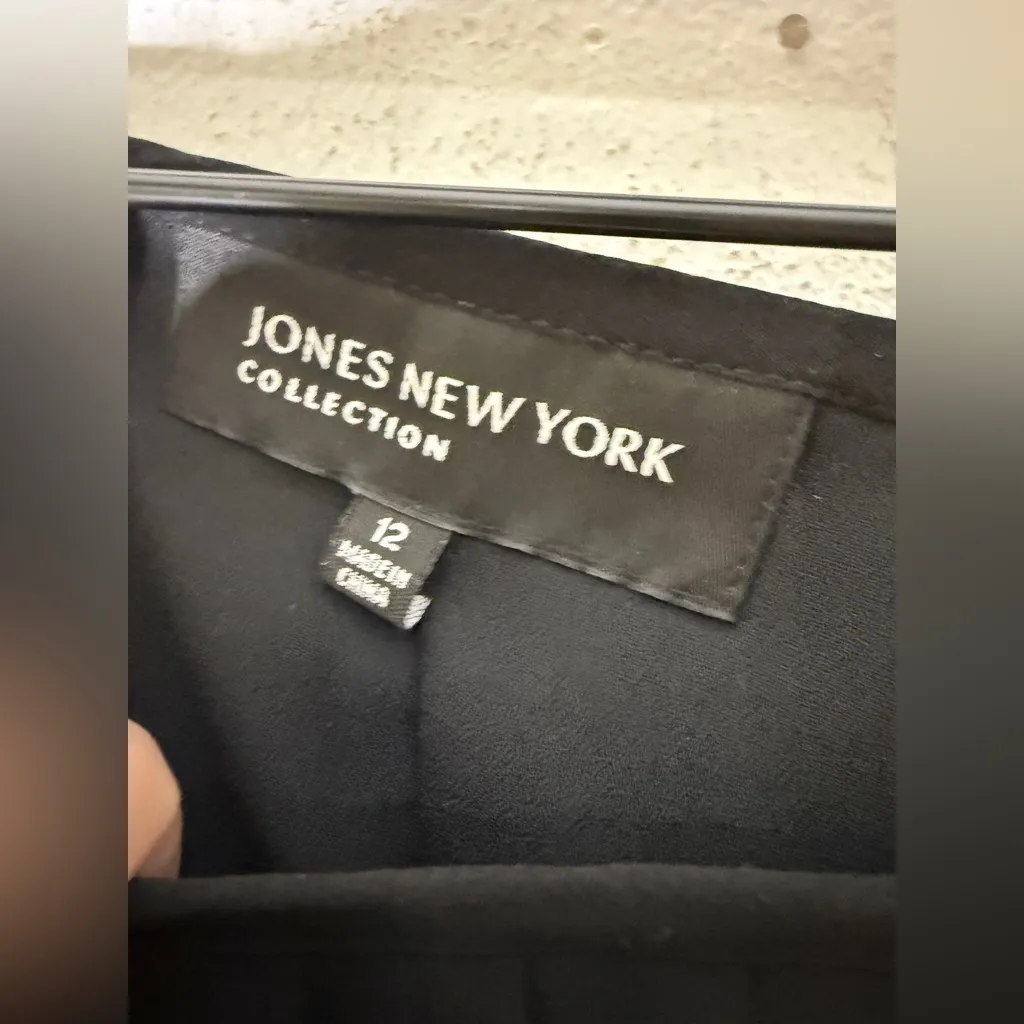 jones New York Black Pleated Midi Maxi Skirt Size‎ 12 - Image 3
