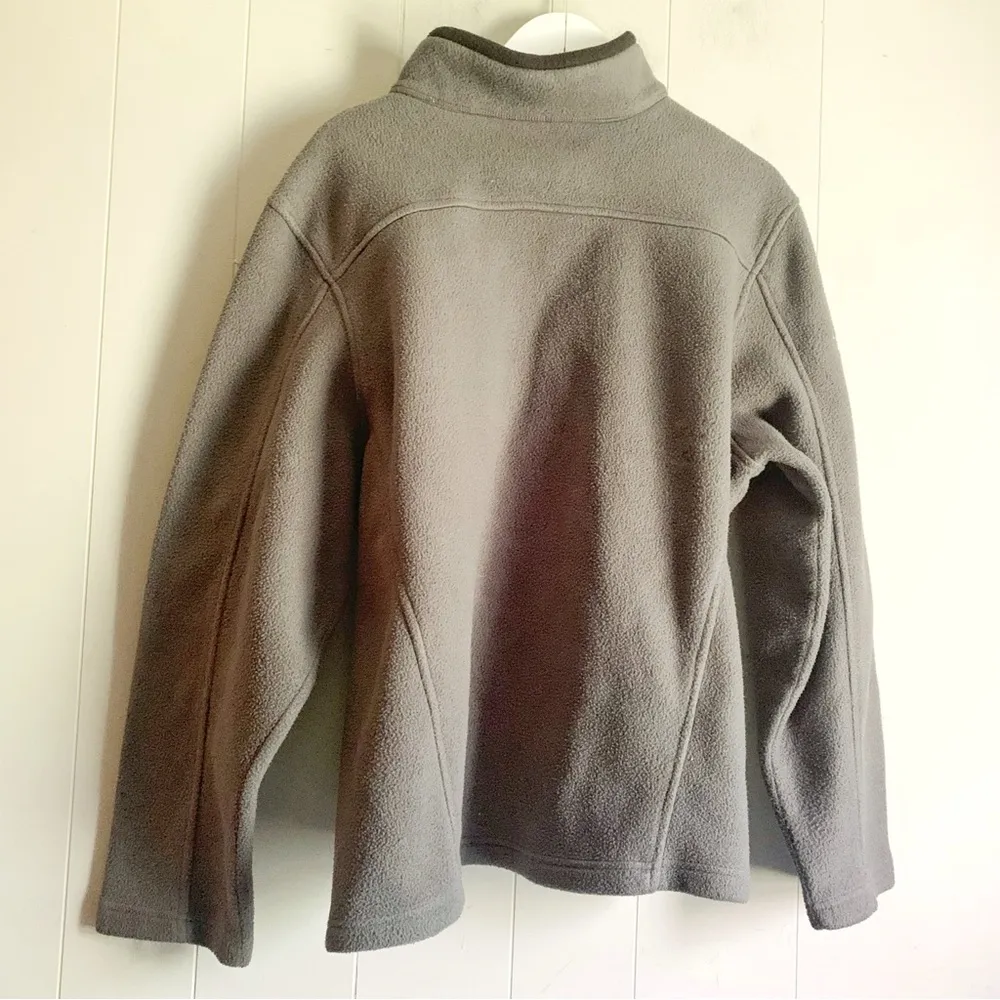 Eddie Bauer Women's XL Company Logo Half-zip Fleece Gray - Image 2