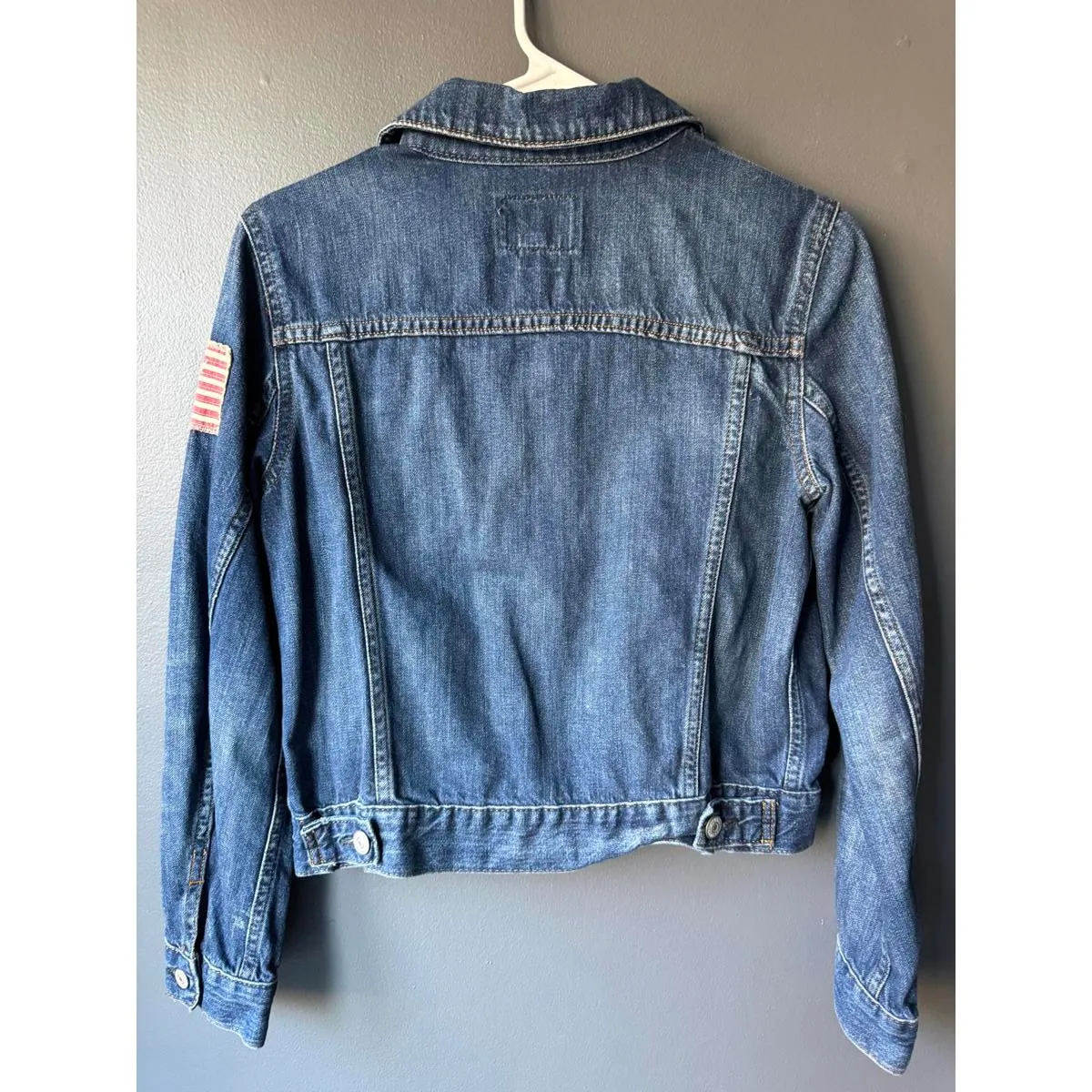 Polo Ralph Lauren Authentic Denim Jacket with American Flag Patch - Image 2