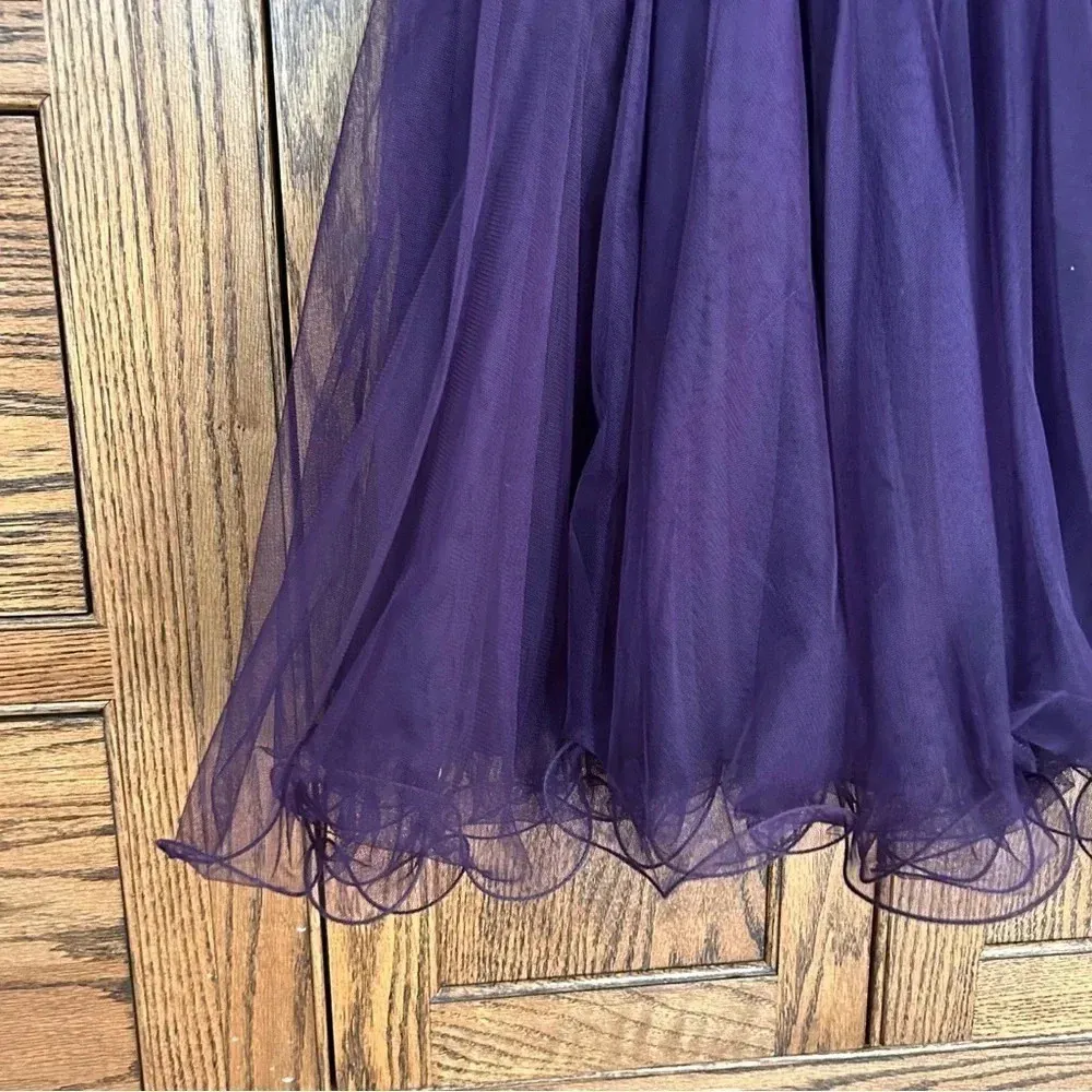 Blondie Nites | Formal Homecoming Prom Dress in Purple w Gold Sequin | size‎ 13 - Image 3