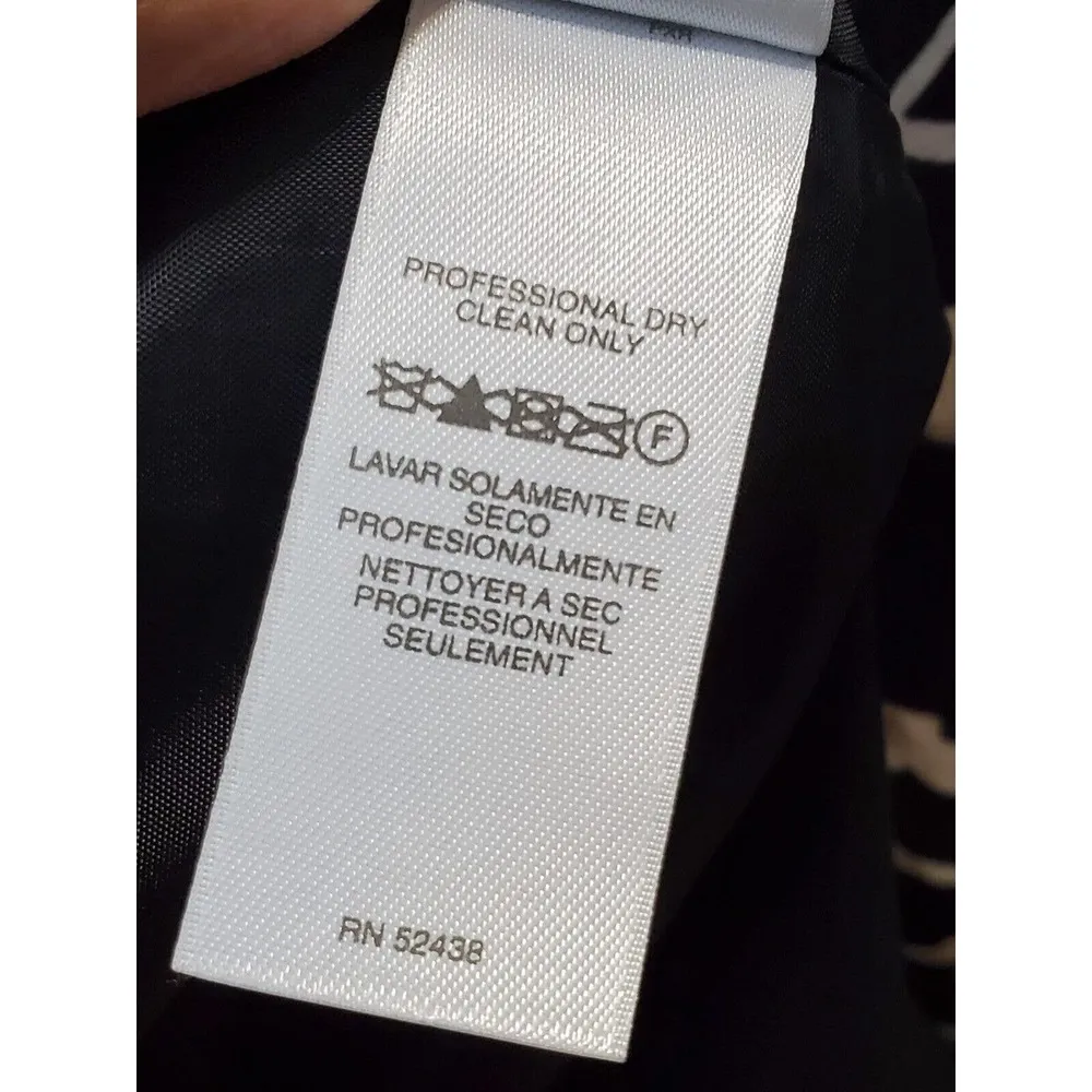 Liz Claiborne Women Black Polyester Square Neck Sleeveless Knee Length Dress 20W - Image 10