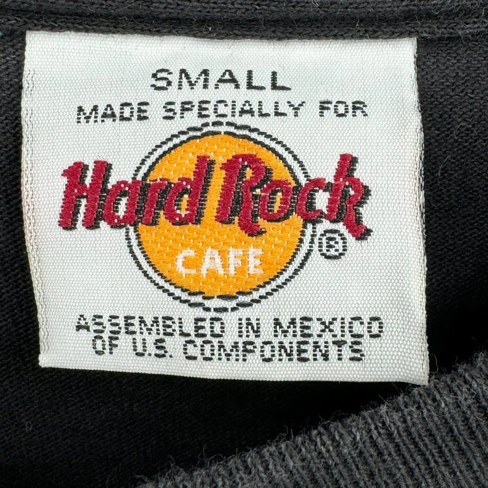Hard Rock Cafe Atlantic City black gray crew short sleeve cotton tee shirt small - Image 5
