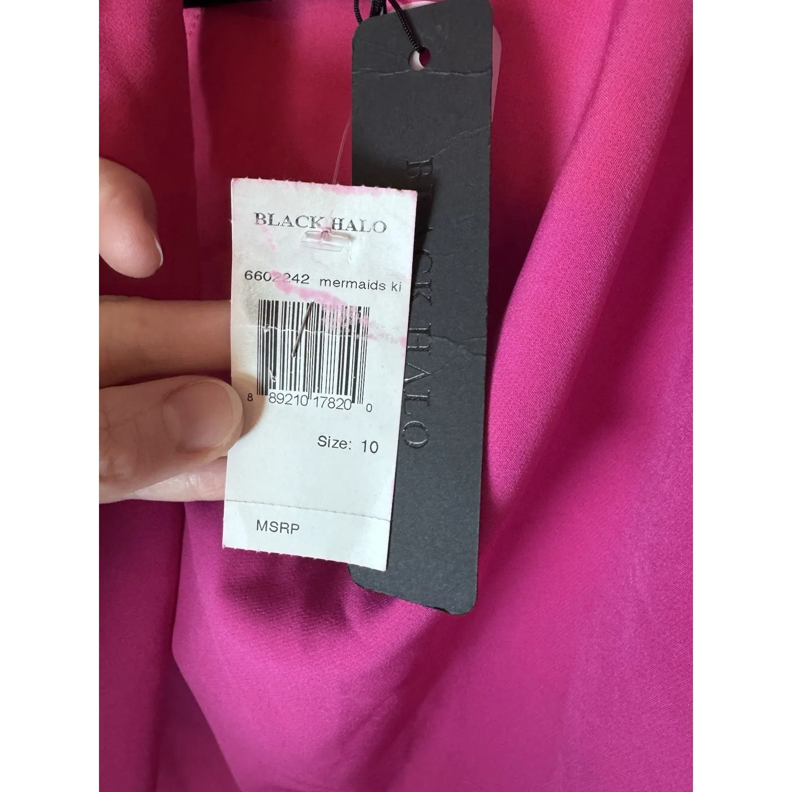 BLACK HALO Womens Hot Pink Lined Sleeveless Midi Formal Fit + Flare Sz 10 NWT - Image 15