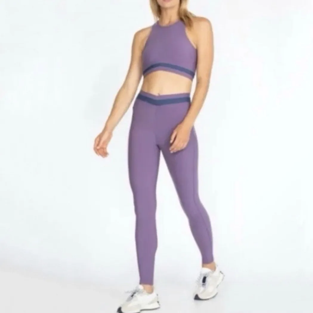 Johnny Was Calme Mulled Grape Criss Cross 7/8 Leggings Sz M - Image 2