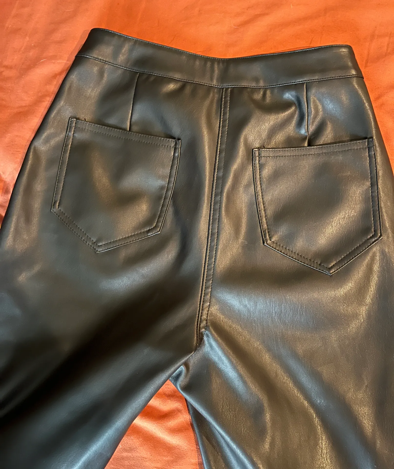 High Waisted Leather Pants - Image 5