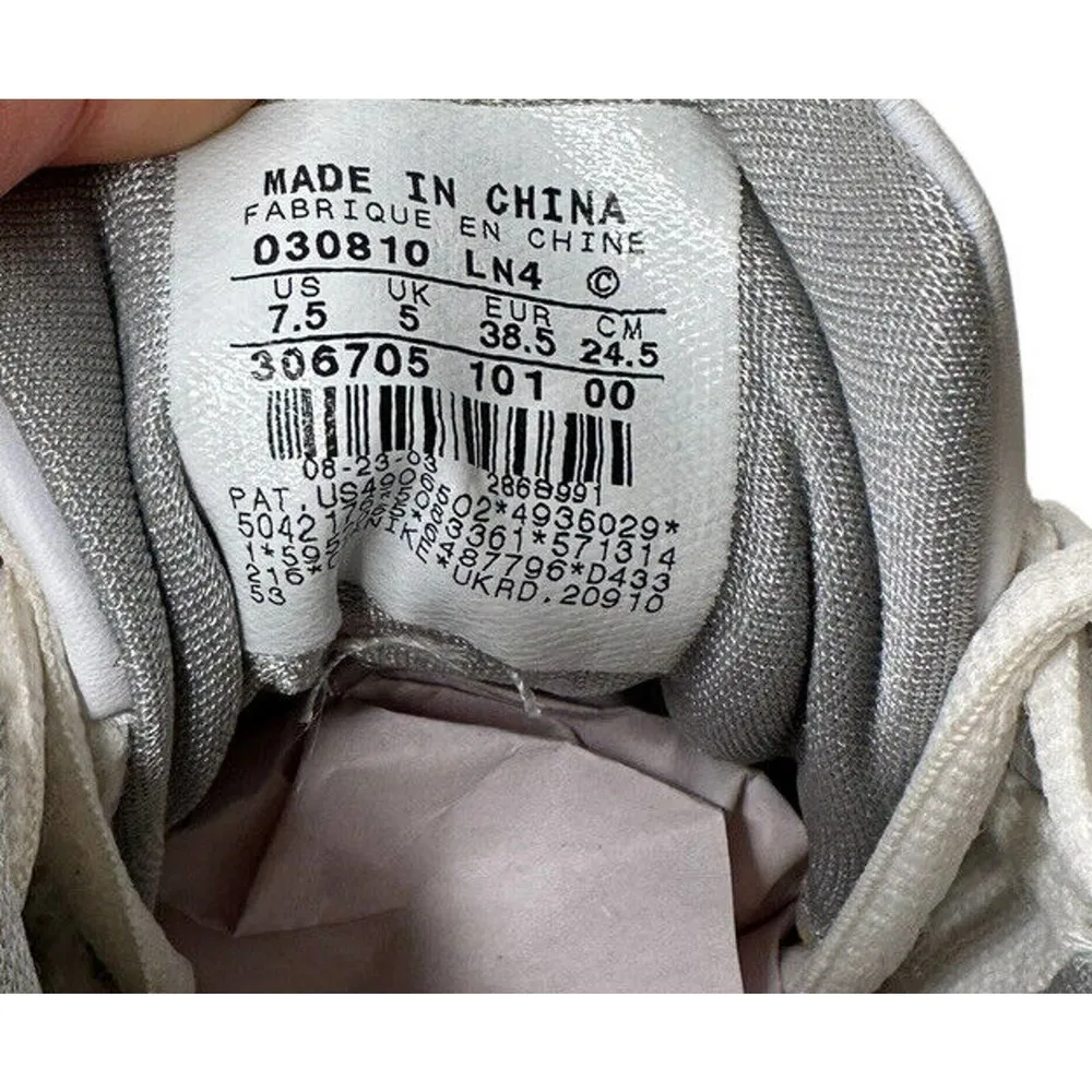 Vtg 2003 NIKE SHOX STATUS TB WHITE METALLIC SILVER CHROME BB4 VC 306705-10 - Image 13